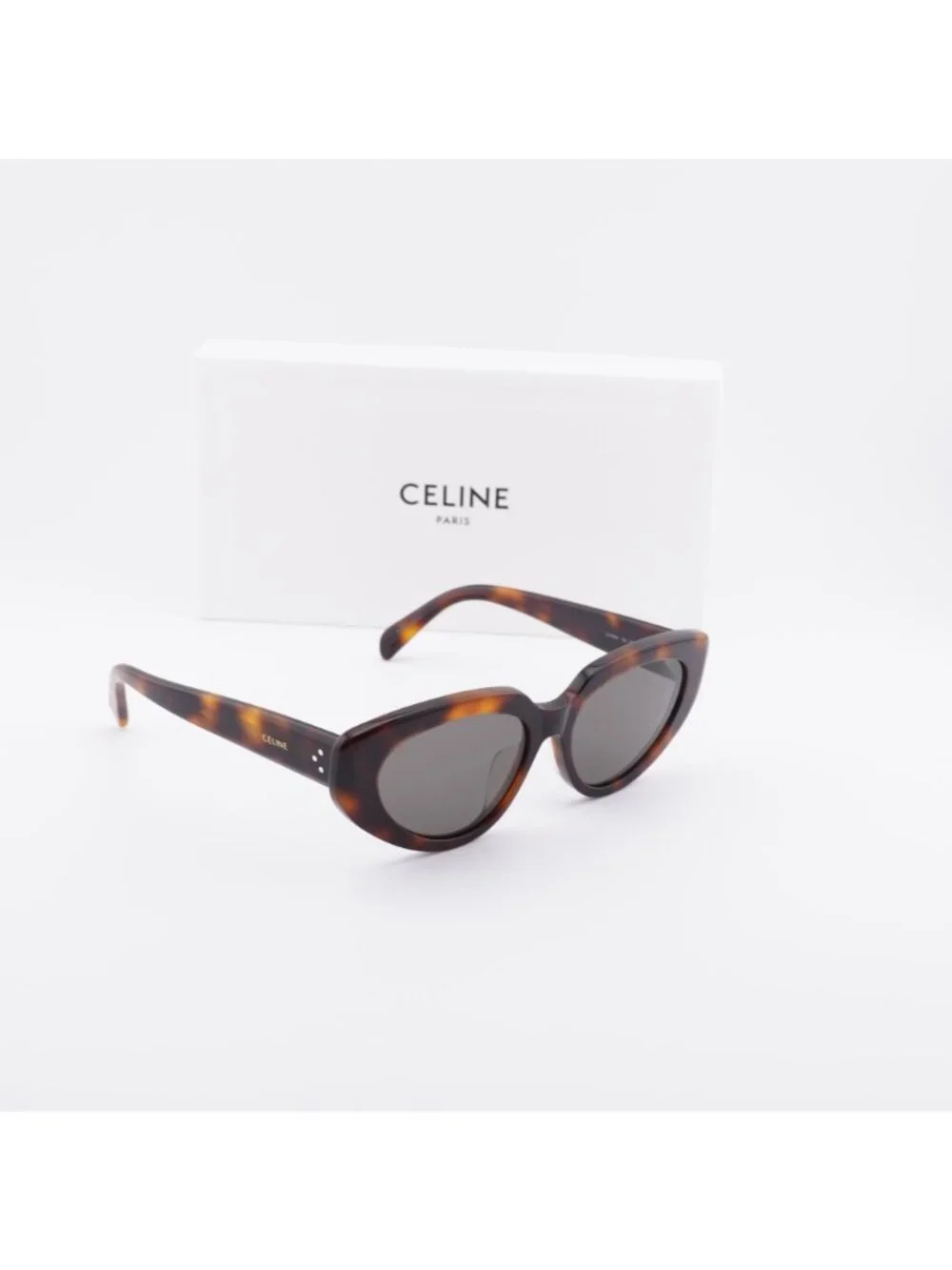 Celine CL40286F 53A Cat Eye Sunglasses - Havana / Grey